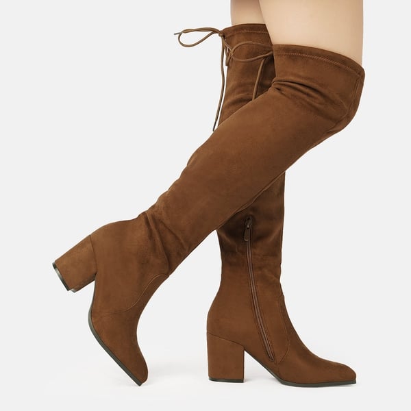 Dream Pairs Over The Knee Block Heel Boots