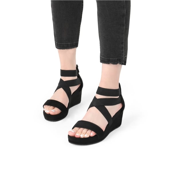 Dream Pairs Platform Elastic Wedge Sandals
