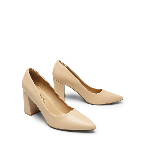 Dream Pairs Pointed Closed-Toe Block Heel Pumps