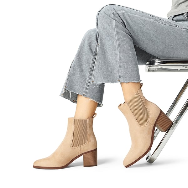 Dream Pairs Pointed Toe Chelsea Ankle Boots