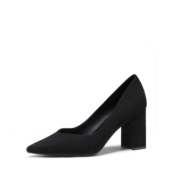 dream pairs Pointed Toe Chunky High Heel Pumps