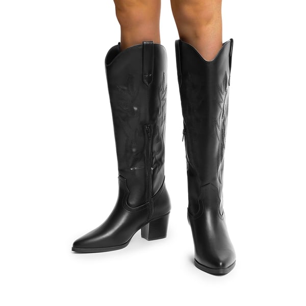 Dream Pairs Pointed-Toe Cowgirl Knee-high Boots