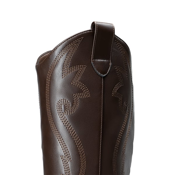 Dream Pairs Pointed Toe Embroidered Cowboy Boots