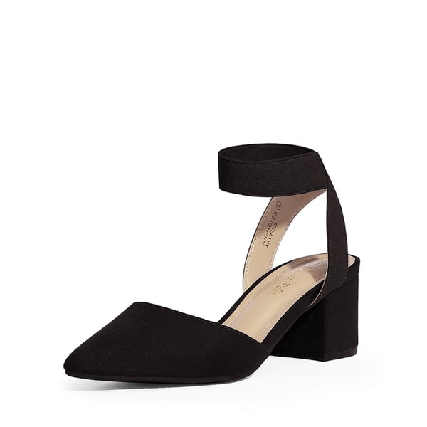 dream pairs Pointed Toe Pumps with Ankle Strap