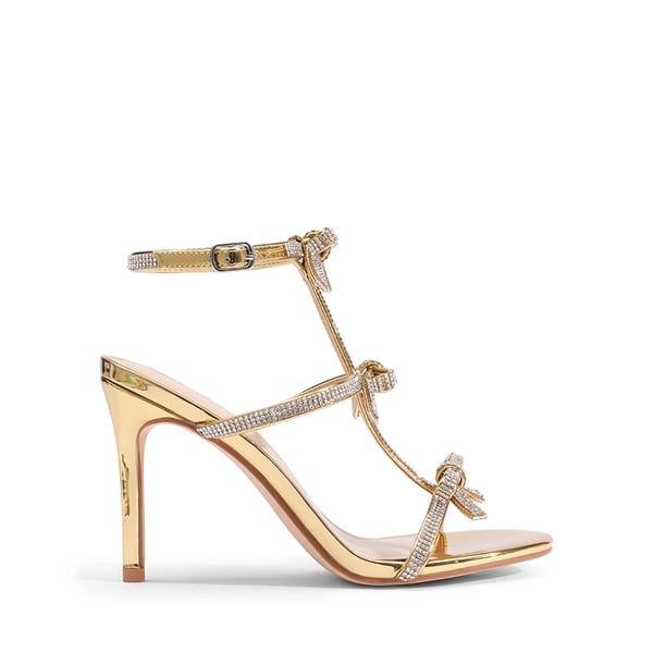 Dream Pairs Rhinestone Bow Stiletto Sandals