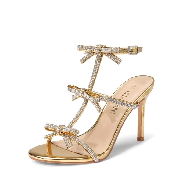 dream pairs Rhinestone Bow Stiletto Sandals