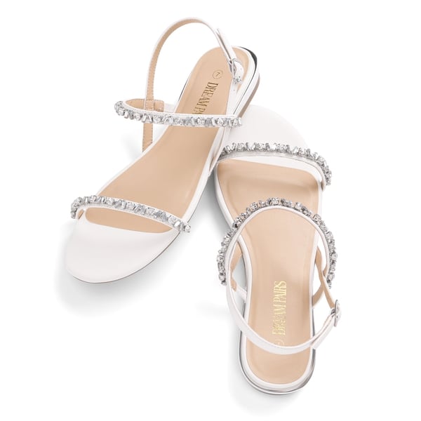 Dream Pairs Rhinestone Flat Sandals