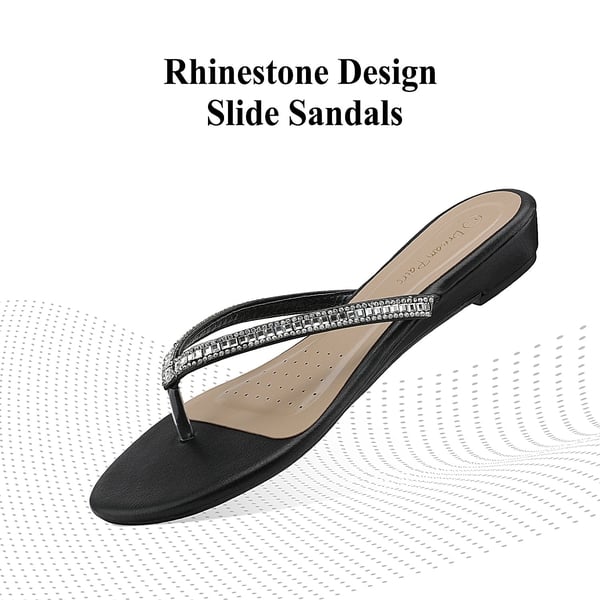 Dream Pairs Rhinestone Flip-Flop Sandals