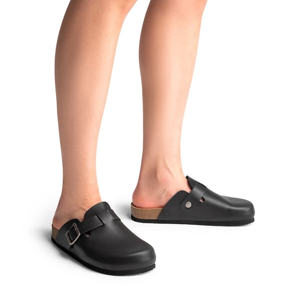 Dream Pairs Round Toe Buckle Slip-on Mules