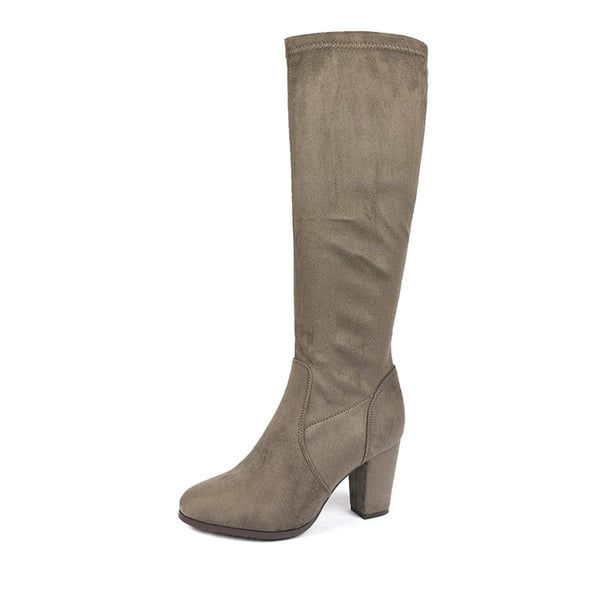 dream pairs Round-Toe Chunky Heel Knee High Boots