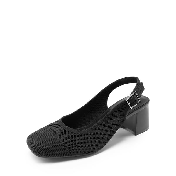 dream pairs Slingback Knitted Square Toe Pumps