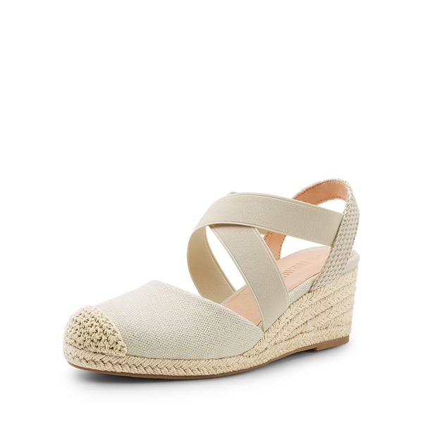 dream pairs Slip-on Cushioned Wedge Sandals