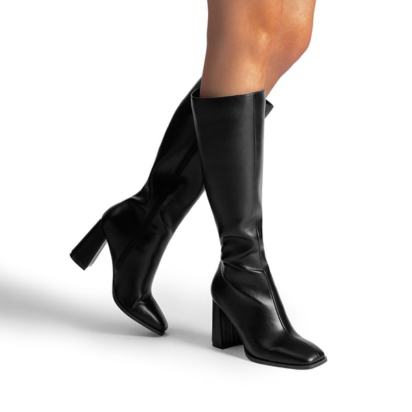 Dream Pairs Square Toe Block Heel Knee-high Boots