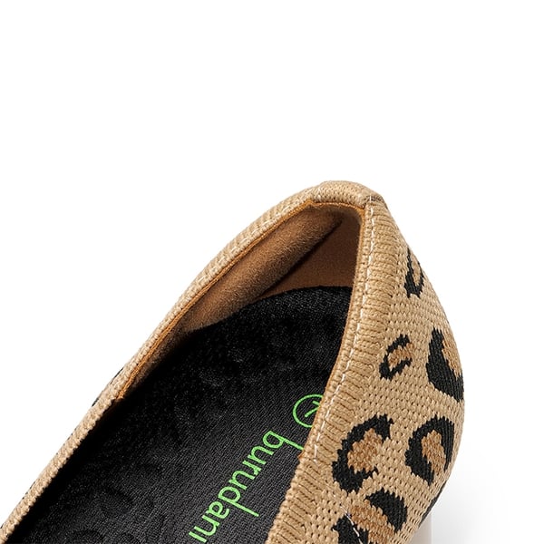 Dream Pairs Square Toe Block Heel Knit Pumps