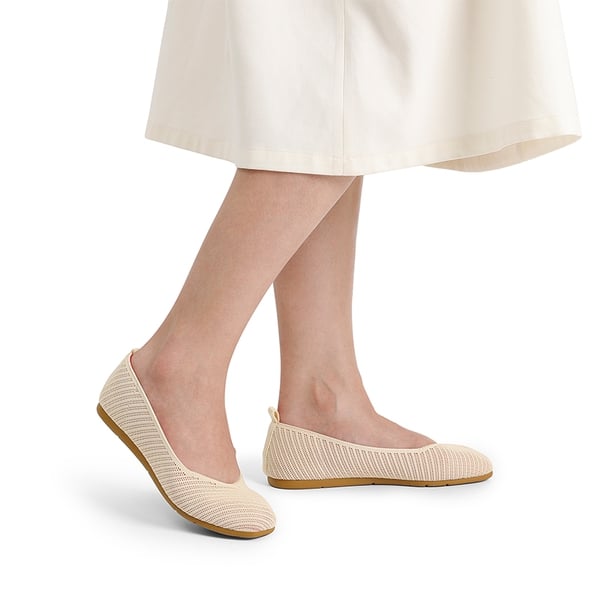 Dream Pairs Square Toe Cushioned Knit Flats