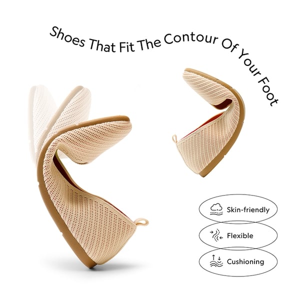 Dream Pairs Square Toe Cushioned Knit Flats