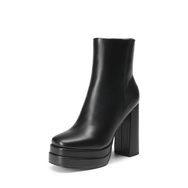 dream pairs Square Toe Platform Ankle Boots