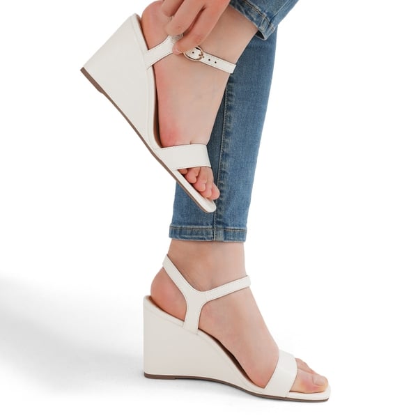 Dream Pairs Square Toe Slingback Wedge Sandals