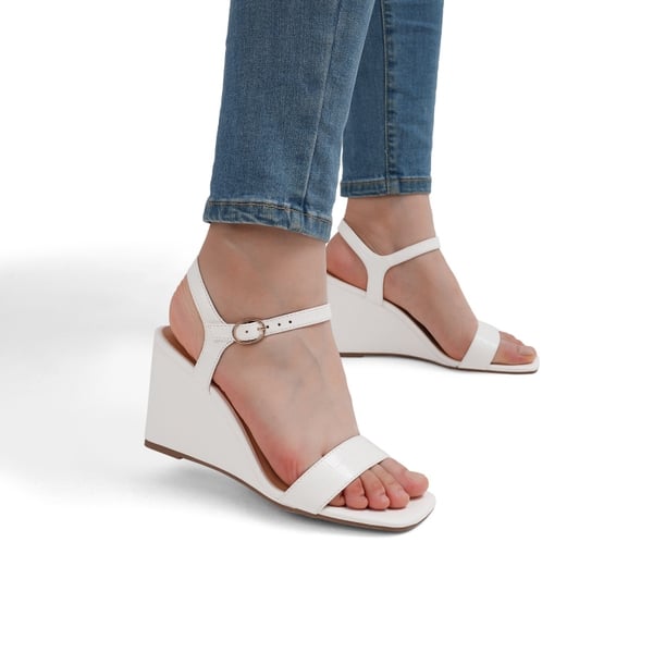 Dream Pairs Square Toe Slingback Wedge Sandals