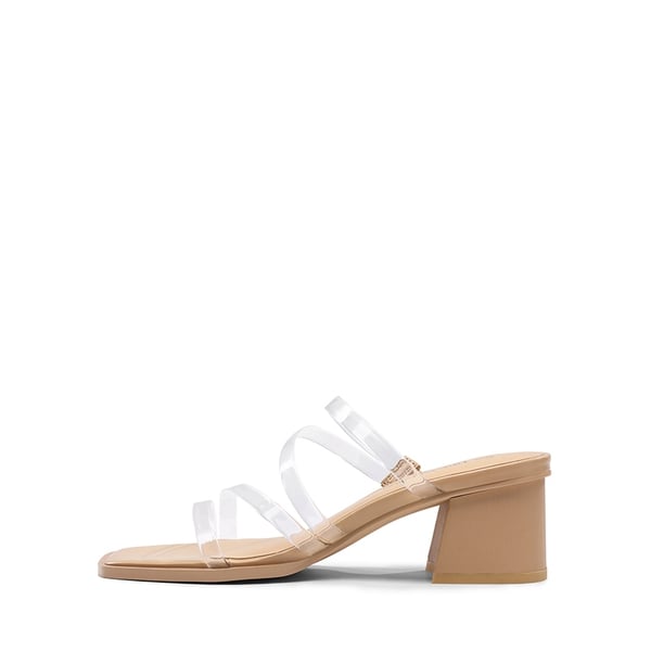 Dream Pairs Square Toe Strappy Chunky Heel Sandals