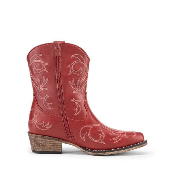 Dream Pairs Square-toe Western Short Cowgirl Boots