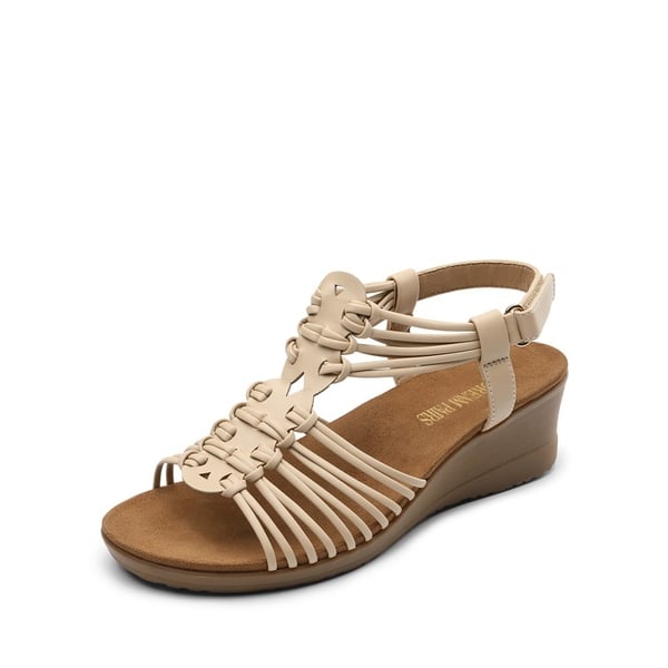 dream pairs Strappy Ankle Strap Wedge Sandals