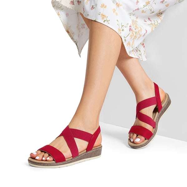 Dream Pairs Strappy Criss Cross Flat Sandals