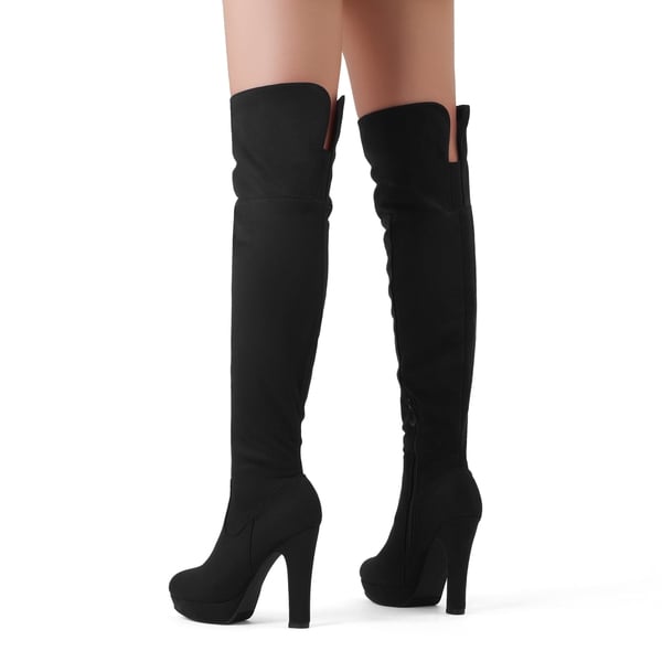 Dream Pairs Thigh High Chunky Platform Boots