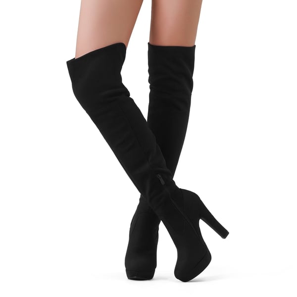 Dream Pairs Thigh High Chunky Platform Boots