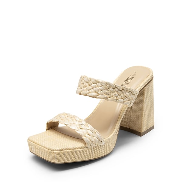 dream pairs Two Braided Strap Platform Heels