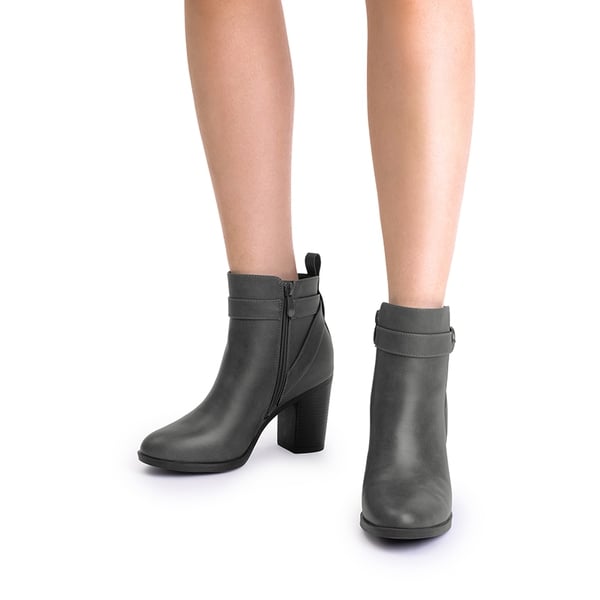 Dream Pairs Vegan Leather Chunky Heel Ankle Boots