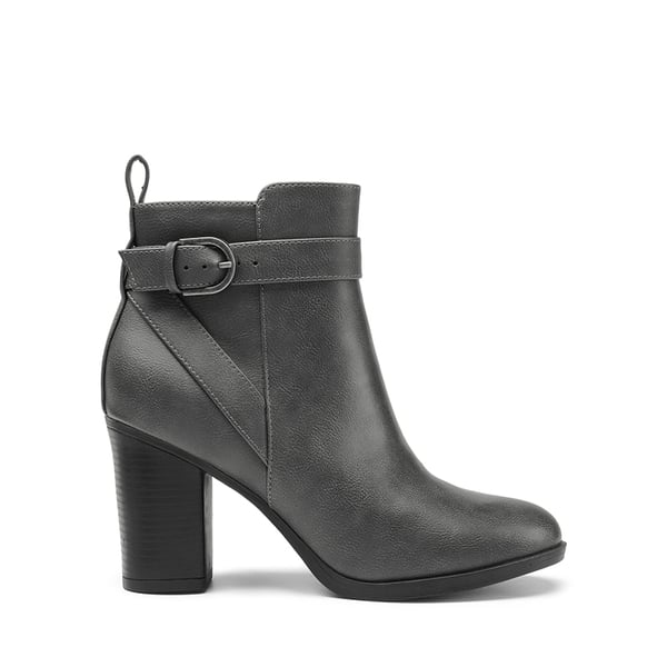 Dream Pairs Vegan Leather Chunky Heel Ankle Boots
