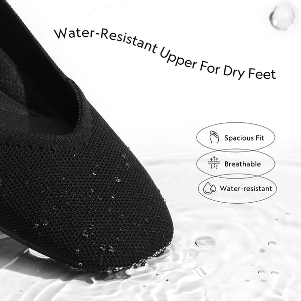 Dream Pairs Water-Resistant Square-Toe Flats