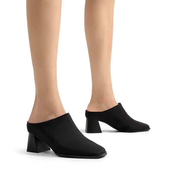 Dream Pairs Waterproof Block Heel Knit Ankle Boots