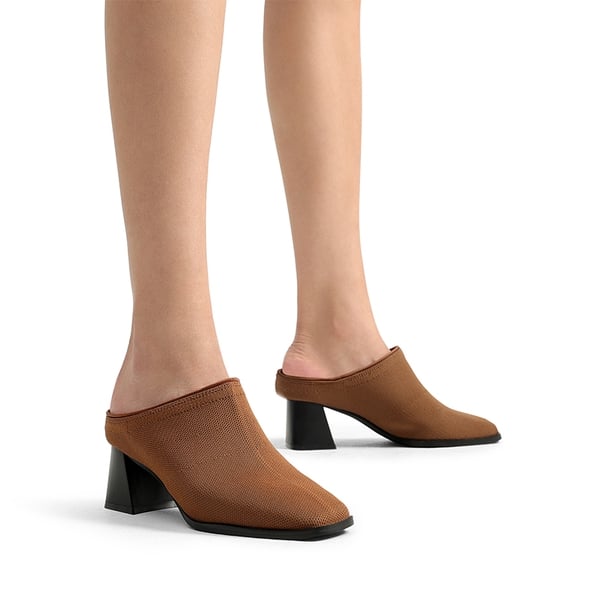 Dream Pairs Waterproof Block Heel Knit Ankle Boots