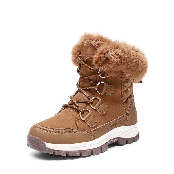 dream pairs Waterproof Lace-Up Winter Snow Boots