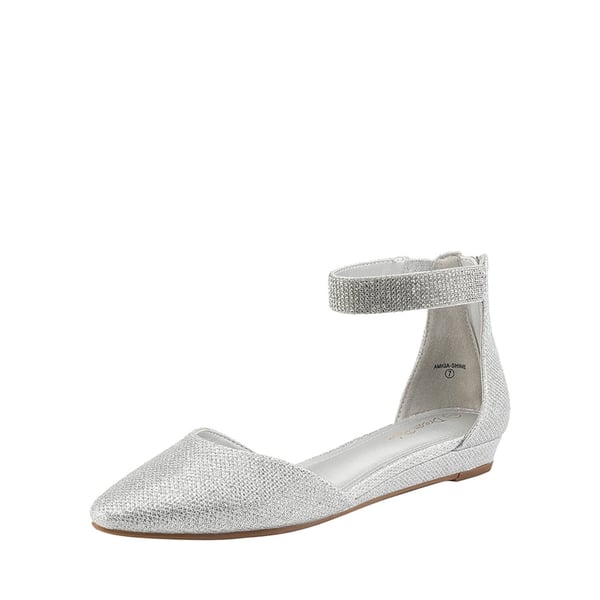 dream pairs Wedge Ankle Strap Flats Shoes