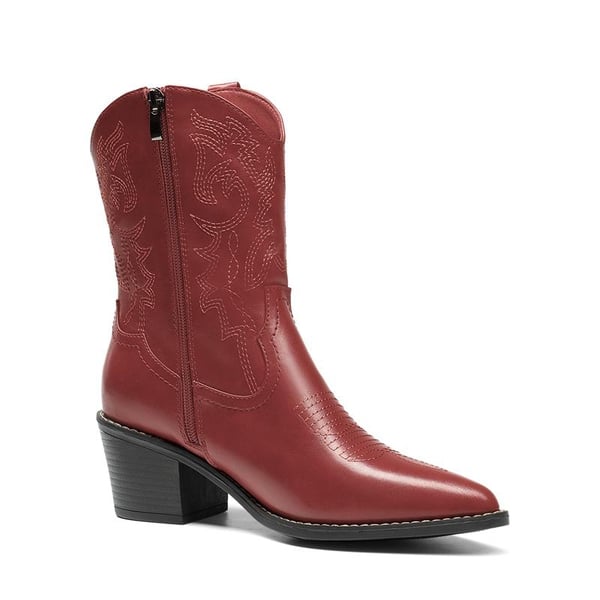 Dream Pairs Western Chunky Heel Cowboy Ankle Boots