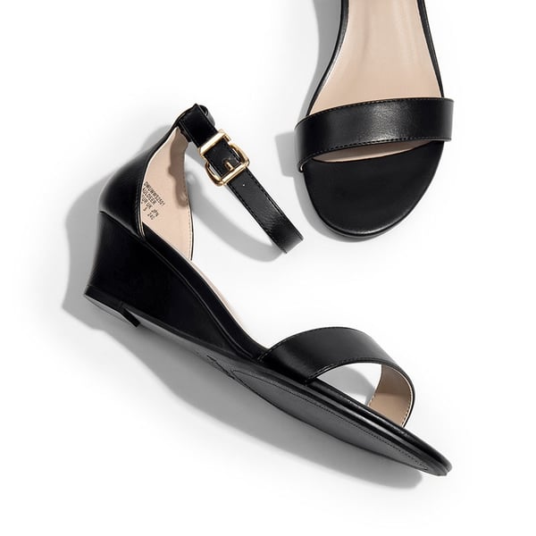 Dream Pairs Wide-Toe Ankle Strap Low Wedge Sandals