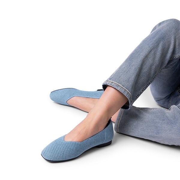 Dream Pairs Wide-Toe Knit Flats