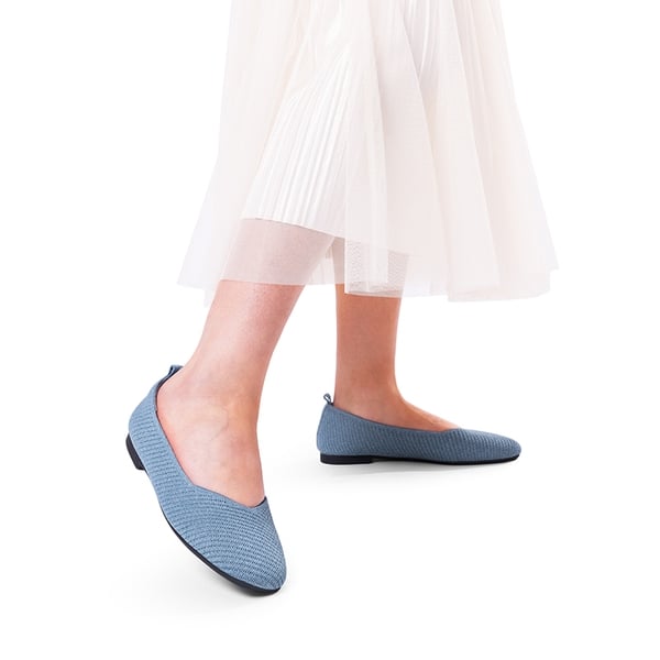 Dream Pairs Wide-Toe Knit Flats