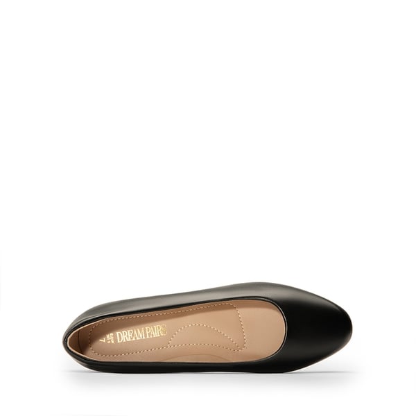 Dream Pairs Wide-Toe Slip-On Low Heel Pumps