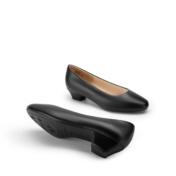 Dream Pairs Wide-Toe Slip-On Low Heel Pumps