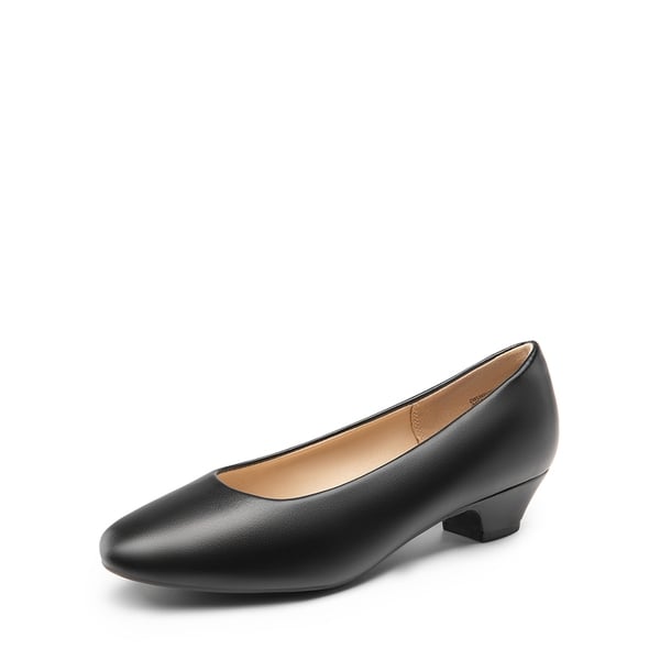 dream pairs Wide-Toe Slip-On Low Heel Pumps