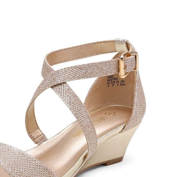 Dream Pairs Wide Width Open Toe Low Wedge Sandals