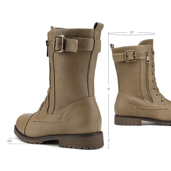 Dream Pairs Winter Mid Calf Lace Up Boots