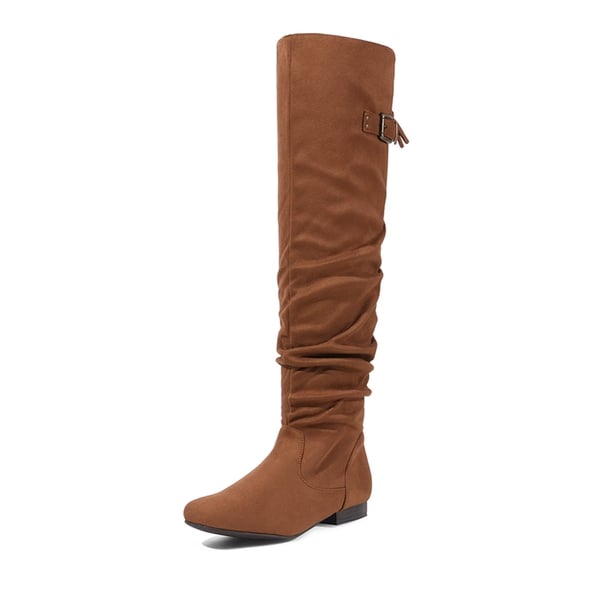 dream pairs Winter Over The Knee Suede Boots