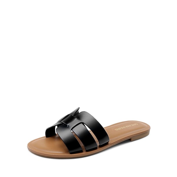 dream pairs Women's Comfy Slip-On Slide Sandals