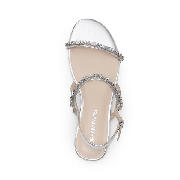 Dream Pairs Women’s Rhinestone Flat Summer Sandals