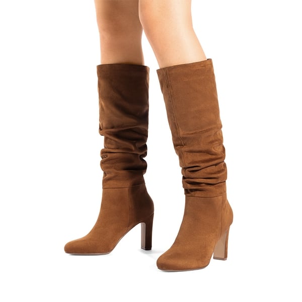 Dream Pairs Women’s Suede Slouchy Knee-High Boots